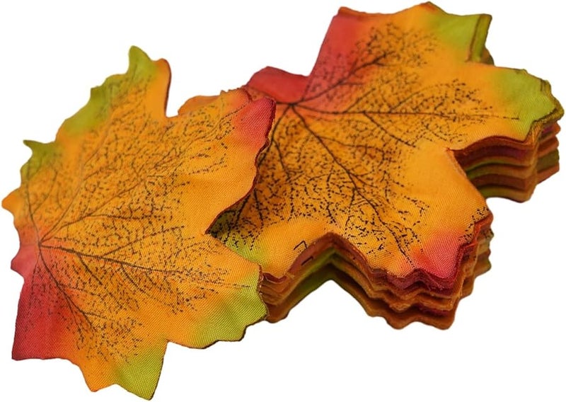 200 Pcs Artificial Autumn Maple Leaves Mixed Color Fall Decor For Wedding Centerpieces Crafts Home Decor - Image 5